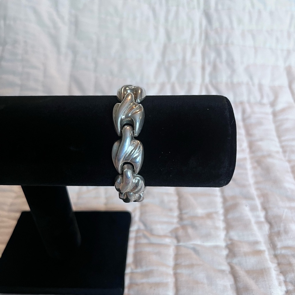 Milor Italy 925 Sterling Silver
Vintage Wide Chunky Chain Bracelet - Picture 10 of 10